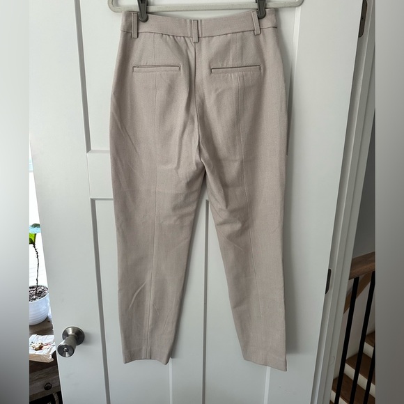 Express | Columnist Ankle High Rise Pants - Tweed/Oatmeal - Picture 2 of 2
